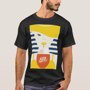 T-shirt portrait de femme et apérol spritz