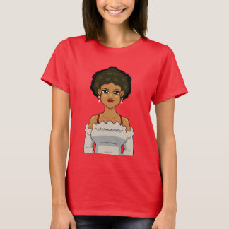 T-shirt Portrait de fille afro anime mignonne adorable bea