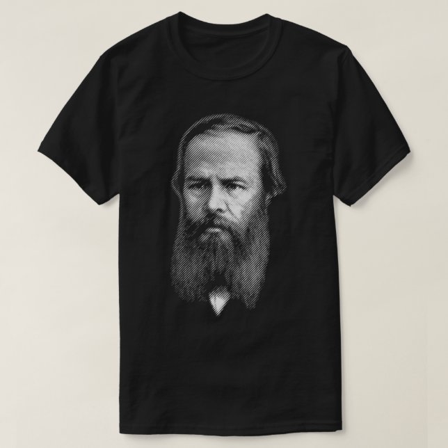 T-shirt Portrait de Fyodor Dostoïevsky (Design devant)