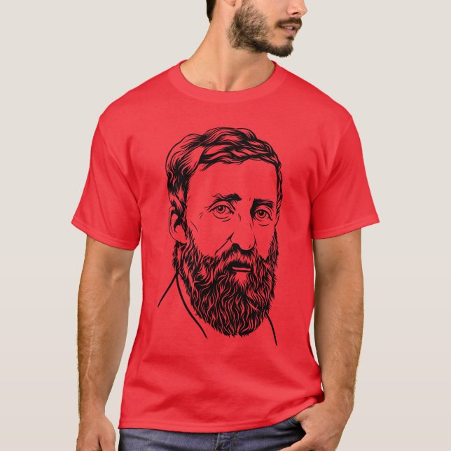 T-shirt Portrait de Henry David Thoreau (Devant)