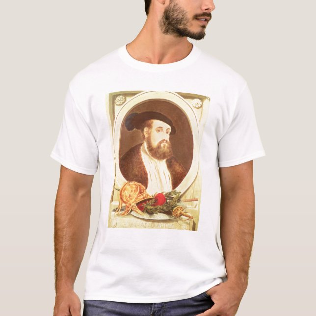 T-shirt Portrait de Hernan Cortes (Devant)