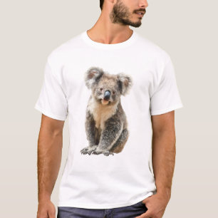 T-shirt Portrait de Koala Fluffy Fourrure Grise Grizzli Ho