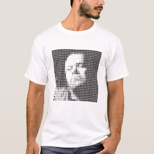 T-shirt Portrait De L'Artiste Abstrait Visage Homme En Noi