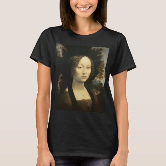 T-shirt Portrait de Léonard de Vinci de Ginevra Benci (Devant)