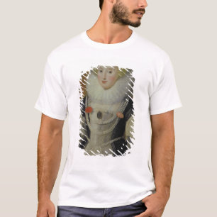 T-shirt Portrait de Madame élisabéthaine avec un perroqu