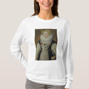 T-shirt Portrait de Madame élisabéthaine avec un perroqu