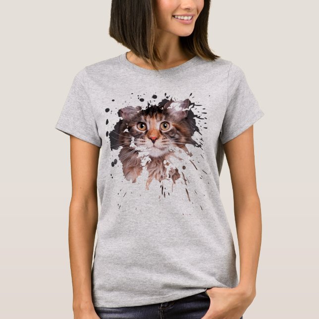 T-shirt Portrait de Maine Coon (Devant)