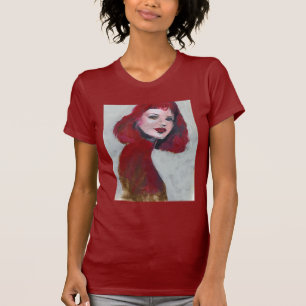 T-shirt Portrait de marché des changes - rouge