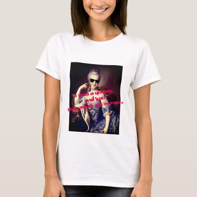 T-shirt Portrait de Marie Antoinette avec lunettes de sole (Devant)