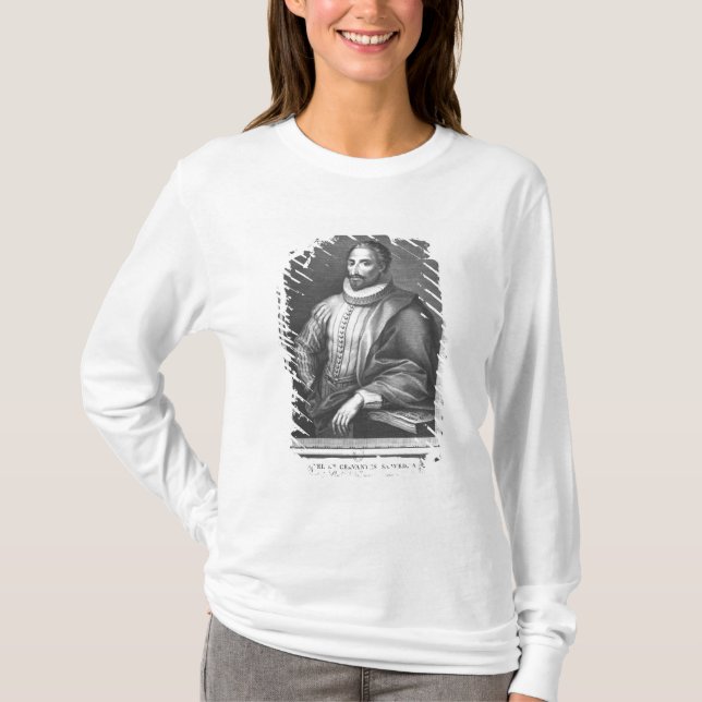 T-shirt Portrait de Miguel de Cervantes Saavedra (Devant)