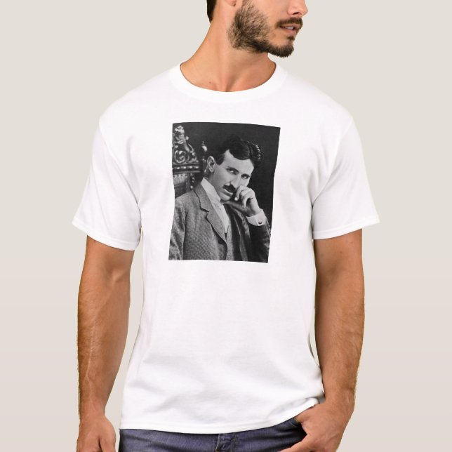 T-shirt Portrait de Nikola Tesla (Devant)