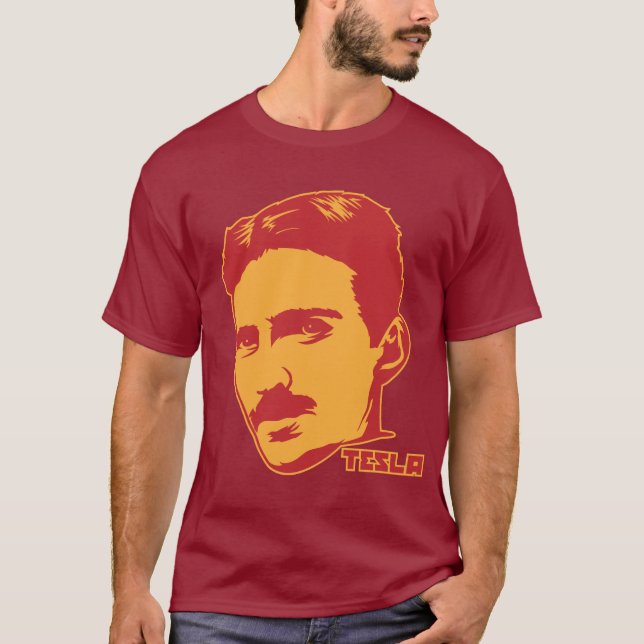 T-shirt Portrait de Nikola Tesla (Devant)