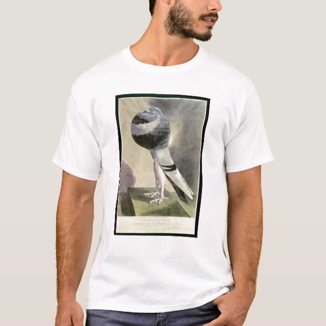 T-shirt Portrait de pigeon de Pouter (Devant)