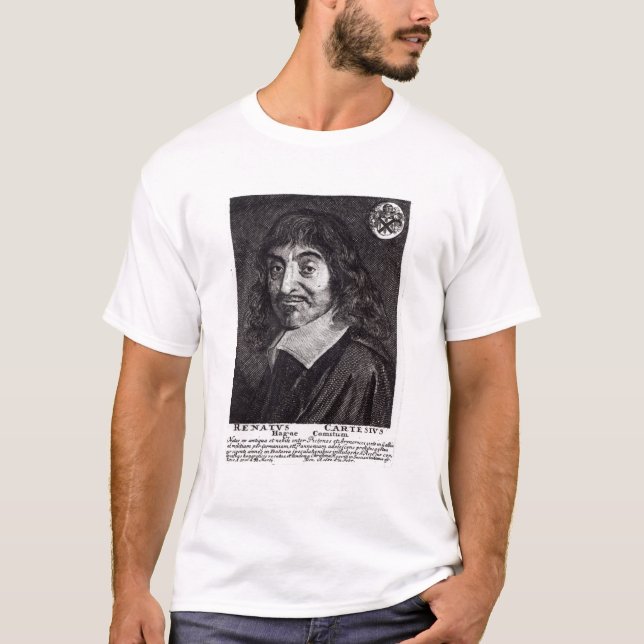 T-shirt Portrait de Rene Descartes (Devant)