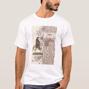 T-shirt Portrait de télécopie de Geoffrey Chaucer de