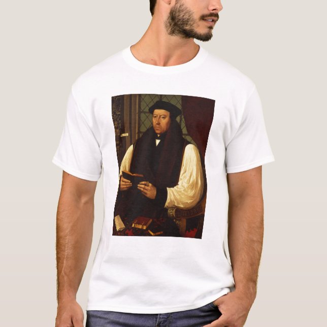 T-shirt Portrait de Thomas Cranmer 1546 (Devant)