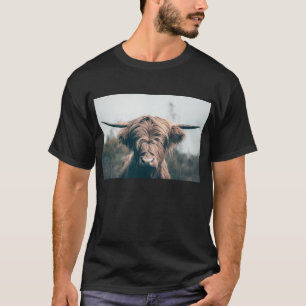 T-shirt Portrait de vache Highland