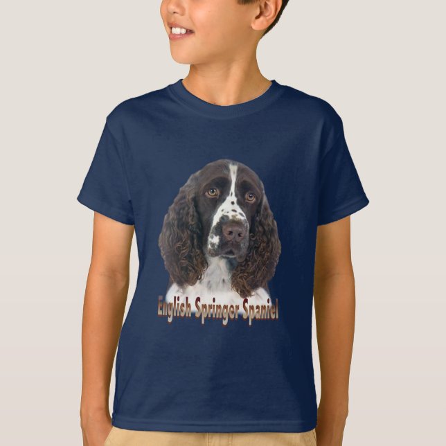 T-shirt Portrait d'épagneul de springer anglais (Devant)