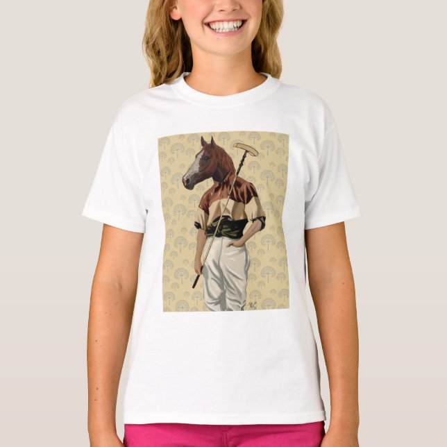 T-shirt Portrait du cheval Polo (Devant)