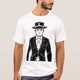 T-shirt Portrait du détective Noir