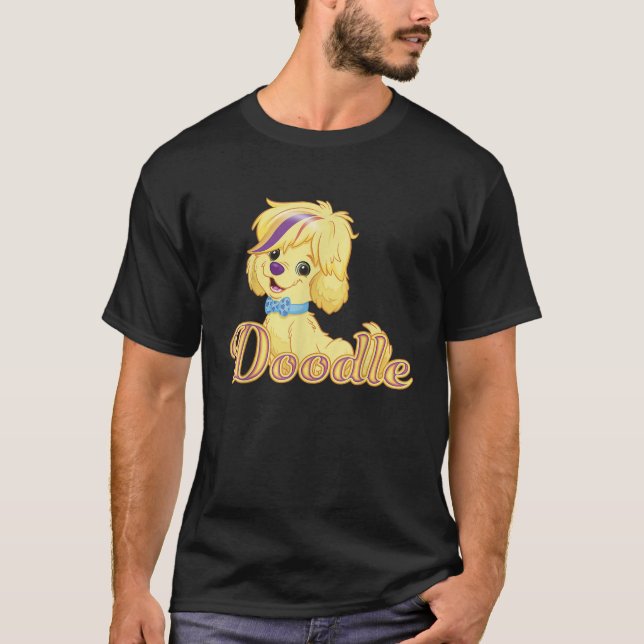 T-shirt Portrait du Doodle du jour ensoleillé Logo (Devant)