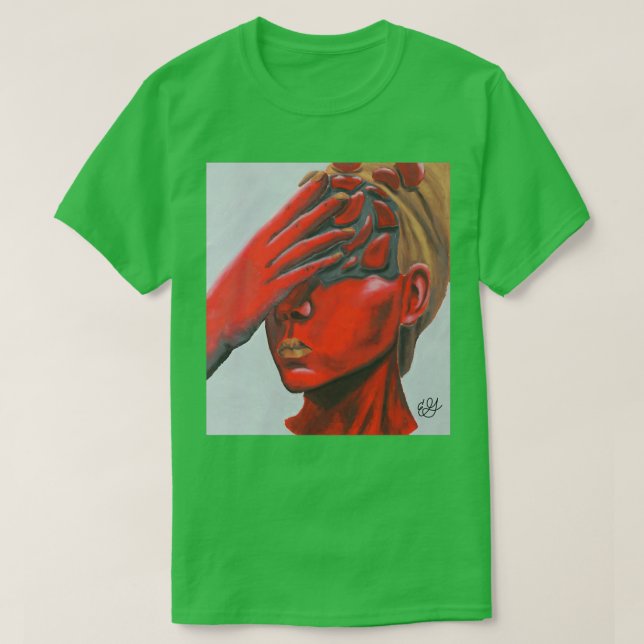 T-shirt Portrait du pastel à l'huile de rousse (Design devant)