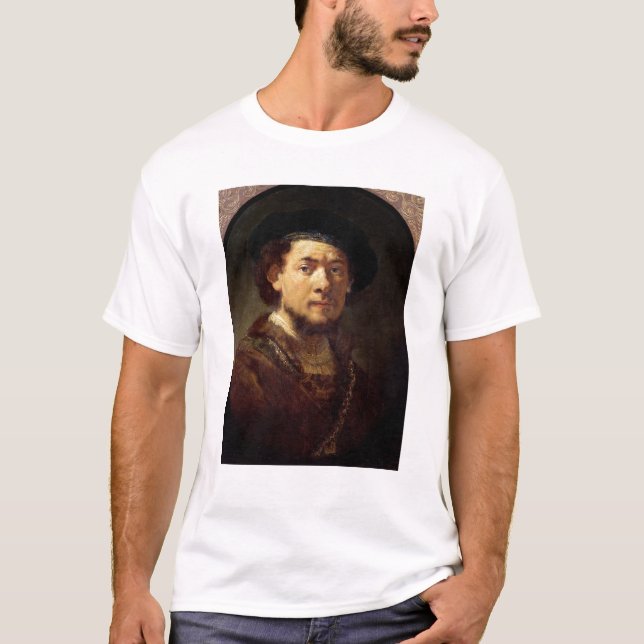 T-shirt Portrait d'un homme avec une chaîne d'or (Devant)