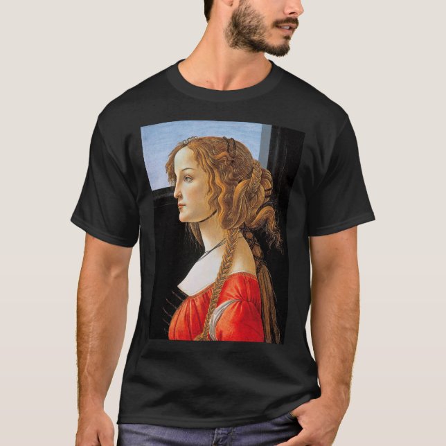 T-shirt Portrait d'une dame, Sandro Botticelli (Devant)
