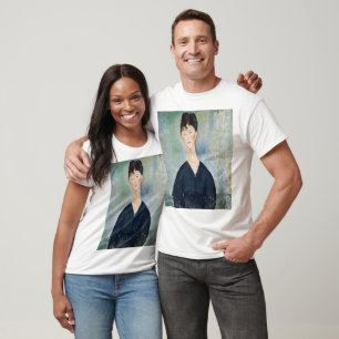 T-shirt Portrait d'une femme de Cafe Singer par Amedeo Mod