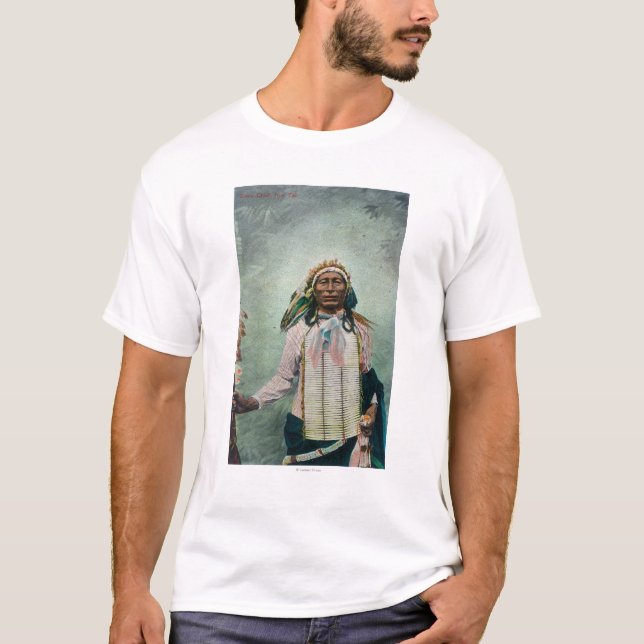 T-shirt Portrait en chef de queue de fer de Sioux (Devant)