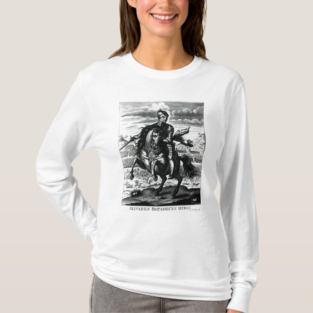 T-shirt Portrait équestre d'Oliver Cromwell (Devant)