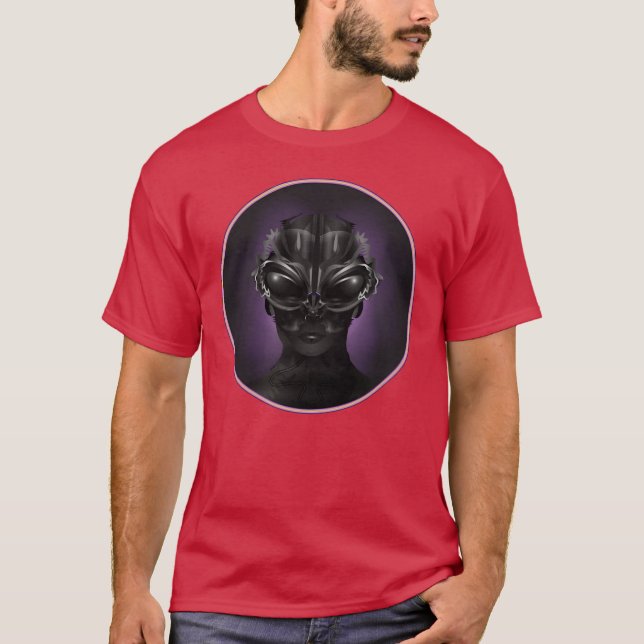 T-shirt Portrait Imaginaire d'un etraterrestrial étant fri (Devant)