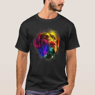 T-shirt Portrait Labrador Retriever éclaboussure colorée P