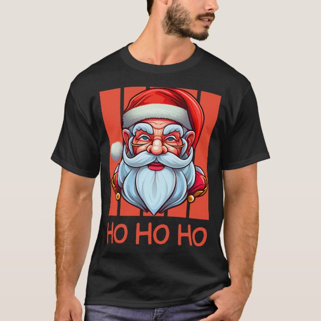 T-shirt Portrait moderne du Père Noël (Devant)