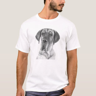 T-shirt Portrait noir et blanc de Great Dane