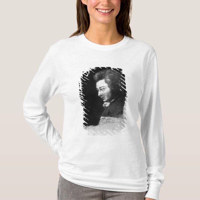 T-shirt Portrait non fini de Wolfgang Amadeus Mozart (Devant)