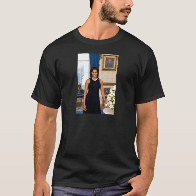 T-shirt Portrait officiel de première Madame Michelle (Devant)
