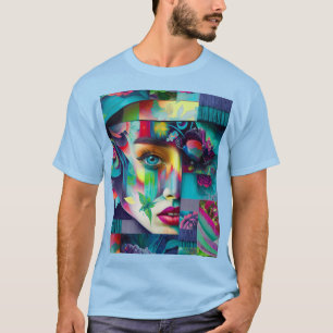 T-shirt Portrait réaliste d'une femme