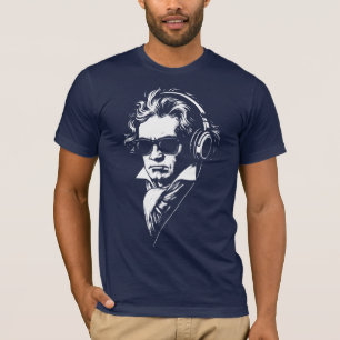 T-shirt Portrait rétro de DJ Beethoven