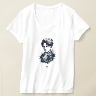 T-Shirt Portrait Soldat à l'Encre Bleue