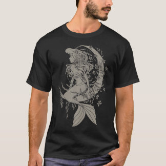 T-shirt Portrait style tatouage petite sirène