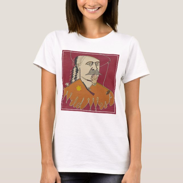 T-shirt Portrait Tête Et Épaules De Buffalo Bill (Devant)