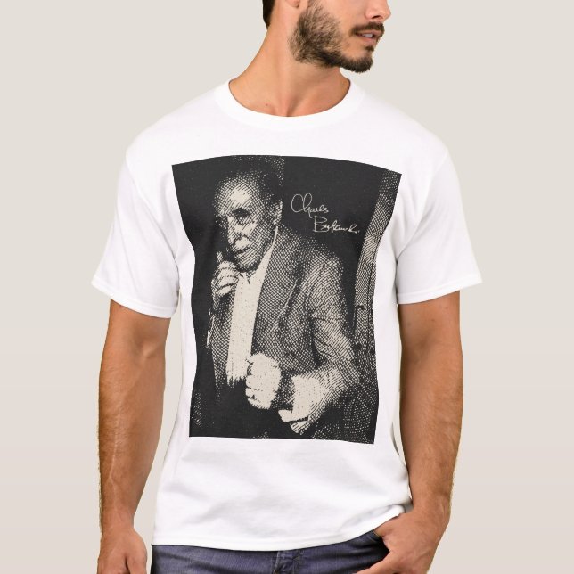 T-shirt Portrait Vintage Bukowski (Devant)