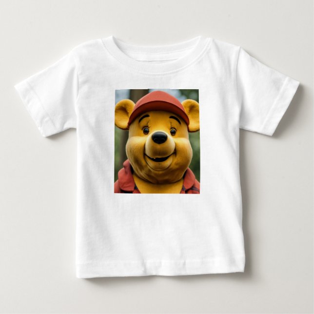 t-shirt portrait winnie pooh pour bébé (Devant)