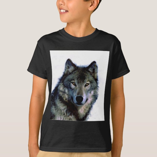 T-shirt Portrait Wolf (Devant)