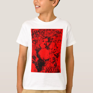 T-shirt Portraits de musiciens de pop dans Vibrant rouge c