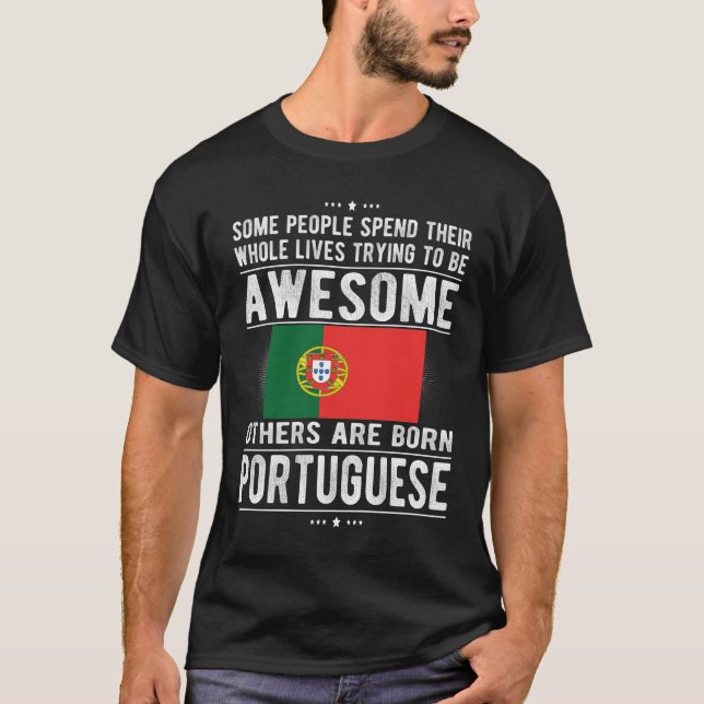 T-shirt Portugais Drapeau Portugal Patrimoine Roches Portu (Devant)