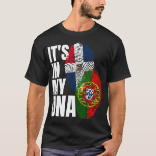 T-shirt Portugais Et Dominicain Mélangent L'ADN Drapeau Pa