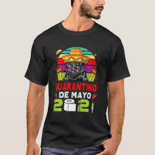 T-shirt Portugais Water Dog Visage Masque Quarantino Cinco