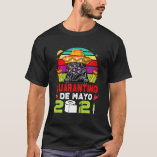T-shirt Portugais Water Dog Visage Masque Quarantino Cinco